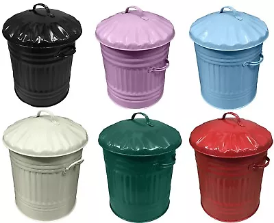 Midi 45litre Metal Bin Mini Rubbish Waste Paper Bathroom Bedroom Colour Dustbin • £24.95