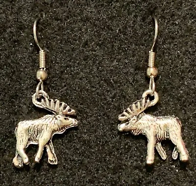 MOOSE Earrings Stainless Hook New Elk Caribou North Raindeer • $5.99