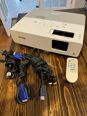 Epson PowerLite 83V+ LCD Projector With Cables (power PC HDMI To RCA) • $65