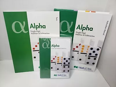 Math U See Alpha DVD Instruction Manual Student Test Book NEW Add Subtraction • $34.99