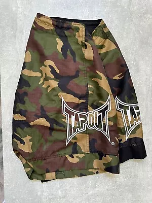 Vintage Tapout MMA Shorts Camo Polyester Grappling BJJ Boxing Fight Mens 32x10 • $22