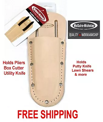 New McGuire-Nicholas Leather Tool Belt Holder For Pliers Box Cutter Putty Knife • $9.88