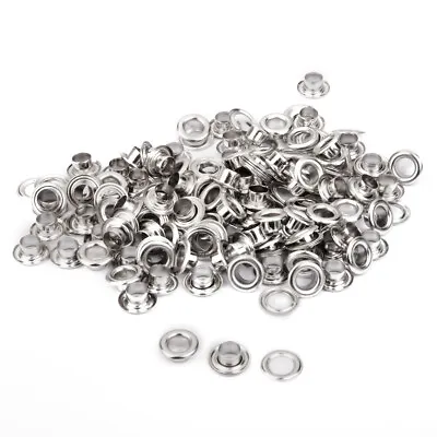 10mm 12mm 15mm 18mm Silver Brass Eyelets | Banners Signs Displays Trade Signage • £10.99