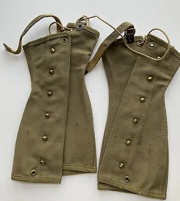 Vintage WW1 Military Spats  Leggings Leg Covers USMC • $30