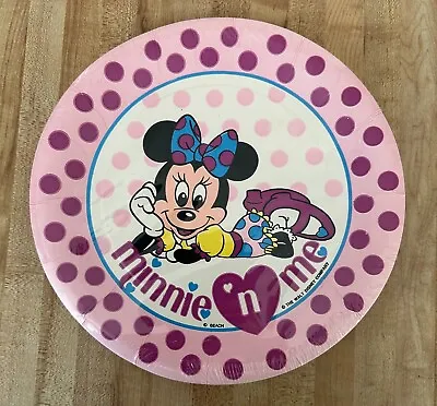 Vintage Minnie Mouse Birthday Party Paper Plates 8 Pack 1990s Disney NEW • $7.75