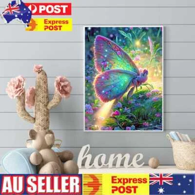 $11.69 • Buy 5D DIY Full Round Drill Diamond Painting Butterfly Kit Home Decoration Art Craft