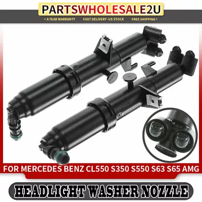 2x Headlight Washer Nozzle For Mercedes-Benz W216 W221 CL550 S350 S400 2007-2013 • $23.69