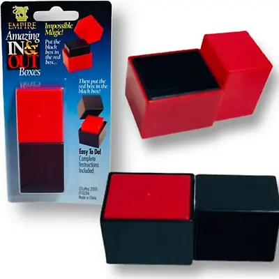 IN N' OUT BOXES And Inner Outer Box Magic Tricks Toy Pocket Beginner Puzzle Joke • $7.89