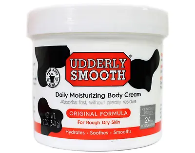 Udderly Smooth Udder Cream Skin Moisturizer 12 Ounce Jar (Pack Of 2) • £36.31