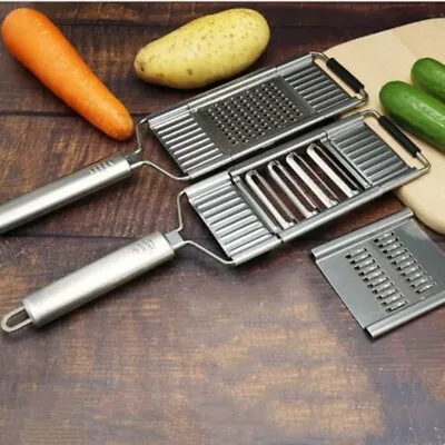 Home Kitchen Manual Multi Purpose Vegetable Slicer Cutter Stainless Steel • £11.58