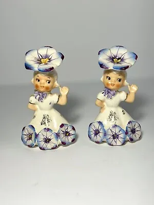 Vintage Napco Birthday Flower Girl Salt And Pepper September Japanese MCM • $52.49