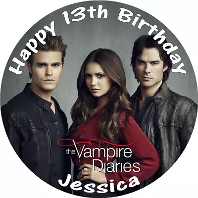 Vampire Diaries Cake Topper Personalised Edible Vampire Birthday Cake Topper • £11.95