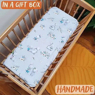 Handmade Crib Sheets For Cradle Moses Basket Bedding Crib Baby Bedding Sheets • £25