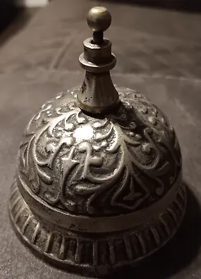 Vintage Brass Ornate Hotel Front Desk Bell ~ Antique Service Counter Bell Works • $32.95