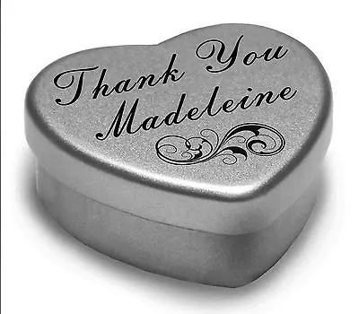 Say Thank You Madeleine With A Mini Heart Tin Gift Present With Chocolates • £3.47