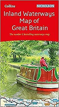 £8.34 • Buy Collins Nicholson Inland Waterways Map Of Great Britain The Number 1 Bestsellin