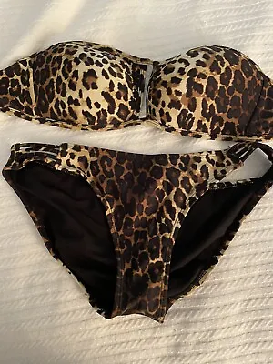 Apollo Womens Animal Print 2pc Bathing Suit Large • $14.99