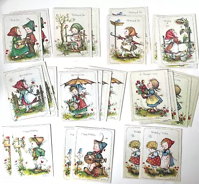 Vintage Greeting Cards Anne Liese Little Helpers LOT W/26 +Bible Verse Birthday+ • $24.99