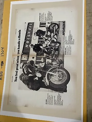 Vintage Honda Dream 1966 Motorcycle Poster Advertisement H1303 • $15