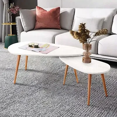 £49.99 • Buy Set Of 2 Nordic Style Wooden Coffee Table , Scandinavian Style Coffee Tables