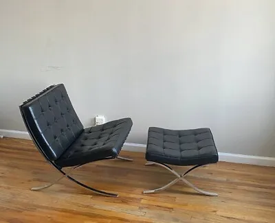 Mies Van Der Rohe  Barcelona Chair And Ottoman For Knoll • $2700