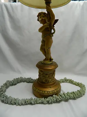 Vintage Cherub Lamp Restored Antique • $175