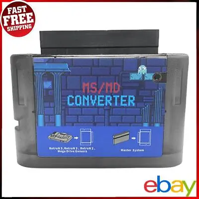 MS To MD Game Card Converter Game Video Cassette For Master System For Megedrive • £9.72