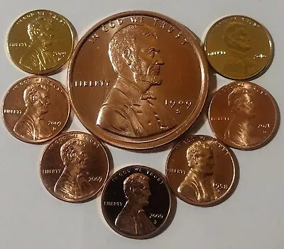 Lincoln Cent Collection 1909S VDB Restrike 1 Proof 7 UNC Free Ship Read Below • $17.50