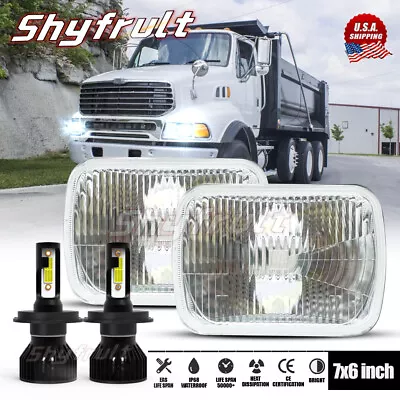 Pair For Sterling Commercial Truck LT9500 7x6  5X7 LED Headlights Sealed Beam • $88.83