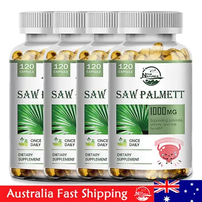 Saw Palmetto Extract Capsules | 1000mg | 1/2/4Bottles | Prostate Supplement • $68.92
