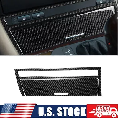 For BMW 3 Series E46 Carbon Fiber Interior Center Storage Cover Trim Sticker • $12.50