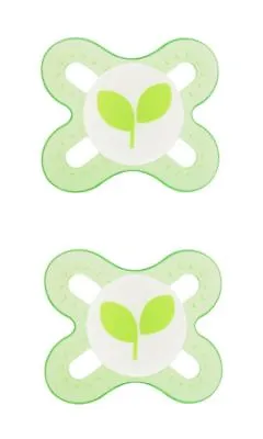 MAM Newborn Start Orthodontic Pacifier Girl 0+ Months 2-Count - Green Leaf • $8.55