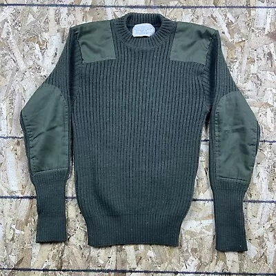 Vintage Jack Young Sweater Size 40 Green Wool Military Tactical Ribbed Men’s • $24.99