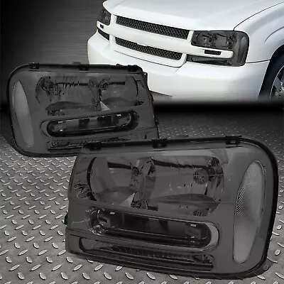 For 02-09 Chevy Trailblazer Ext Smoked Housing Clear Corner Headlight Head Lamps • $82.88