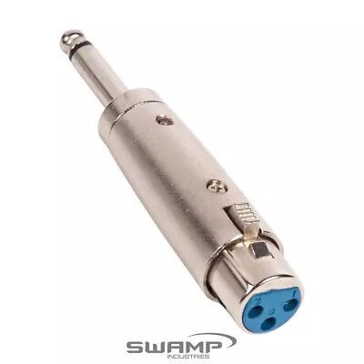 XLR FEMALE To MONO 6.35mm  1/4  MALE - Audio Adapter • $6.99