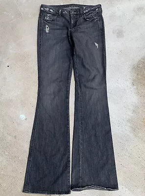 7 For All Mankind A Pocket Jeans Womens 28 Wide Leg Stretch Mid Rise Denim Pants • $17.99