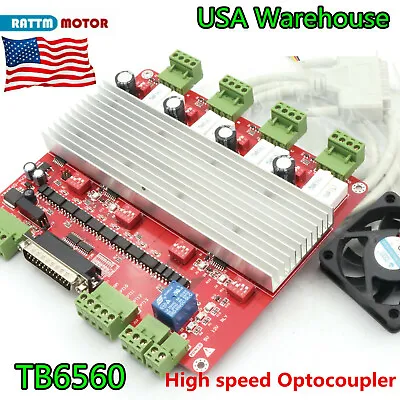 （USA） 4 Axis TB6560 CNC Controller Stepper Motor Driver Control Board LPT MACH3 • $46.98