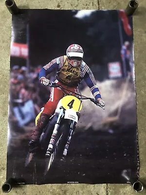 $25 • Buy Vintage Motocross 20”x28” Poster Motorcycle Dirt Bike Racing 1983