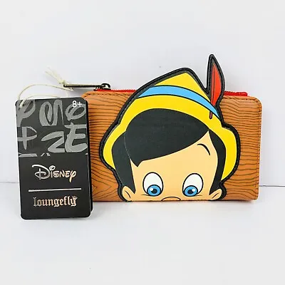 Loungefly Disney Pinocchio Marionette Cosplay Flap Wallet Puppet Snap Closure • $92.65