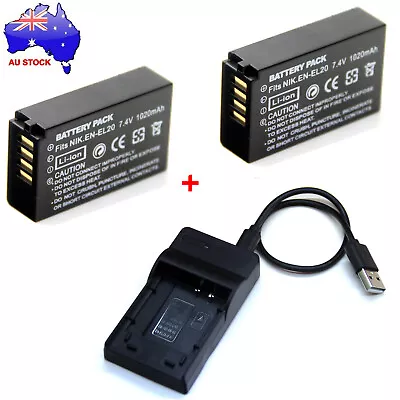 AUS Battery / Charger For Nikon 1 AW1 1 S1 1 V3 1 J1 1 J2 1 J3 DL24-500 Camera • $21.88