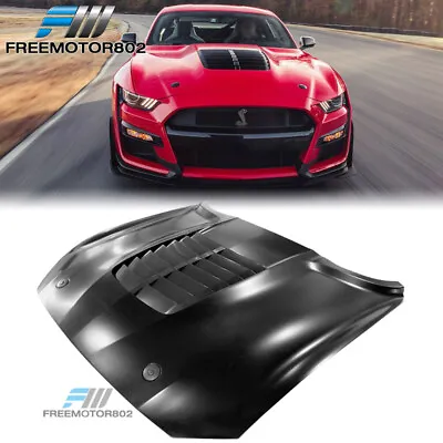 Fits 18-23 Ford Mustang GT500 Style Black Front Hood - Aluminum • $1099.99