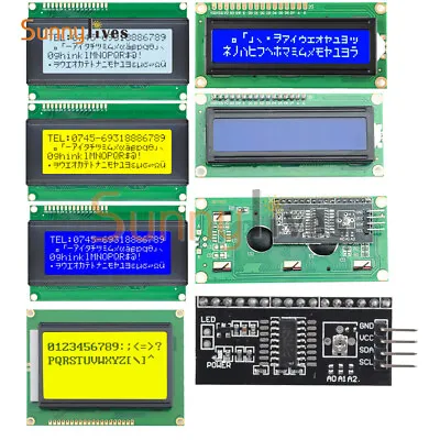 $7.23 • Buy LCD 20x4 LCD1602/2004A I2C YELLOW/BLUE Display Module LED Backlight 5V Board New