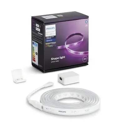 $88 • Buy Philips Hue 2m Bluetooth Lightstrip Plus White & Colour Ambiance Strip Lights