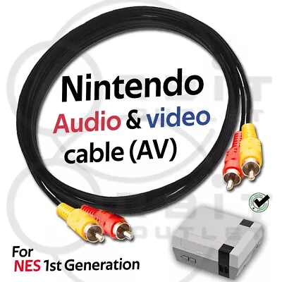 Nintendo NES AV Cable TV Lead Composite Video Audio RCA Lead Component 1st Gen • £3.25