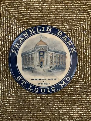 Franklin Bank St. Louis 10 Cent Tin Bank Vintage • $45