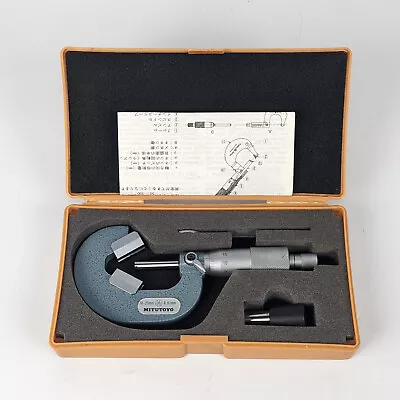 Mitutoyo 114-102 V Anvil Micrometer 10-25mm X 0.01mm Case & Standard - 3 Flute • $179.95