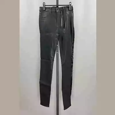 NEW J Brand X Halpern Black Chain Fringe Maria High Rise Skinny Jeans Womens 25 • $39.99