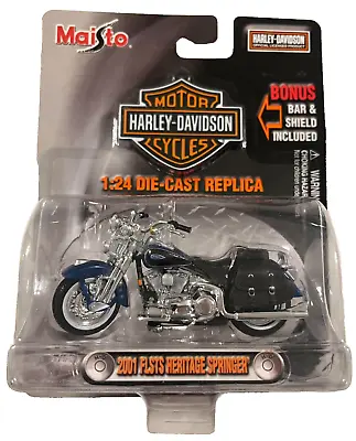 2002 Maisto Harley Davidson 1:24 Diecast Replica 2001 FLSTS Heritage Springer • $11.99