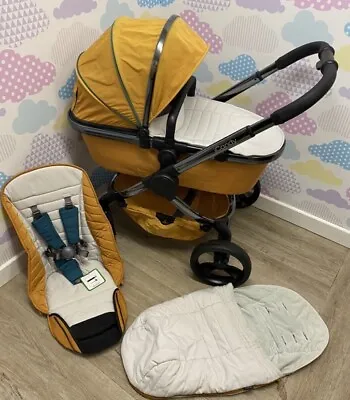 Icandy Peach 5 Travel System With New Carrycot & Seat Fabrics In Nectar BARGAIN • £400