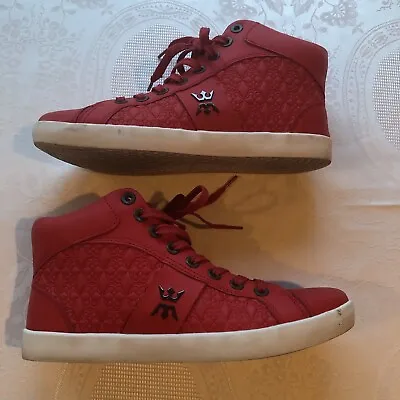 Miggy Vintage Red High-Top Sneakers Men’s Size 9 Lace-Up Life-Style Casual Shoes • $35